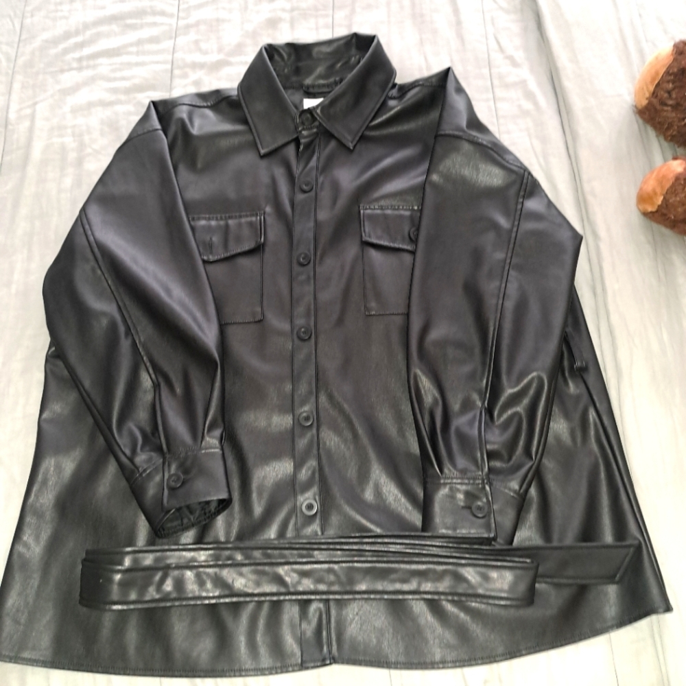 Leather black jacket